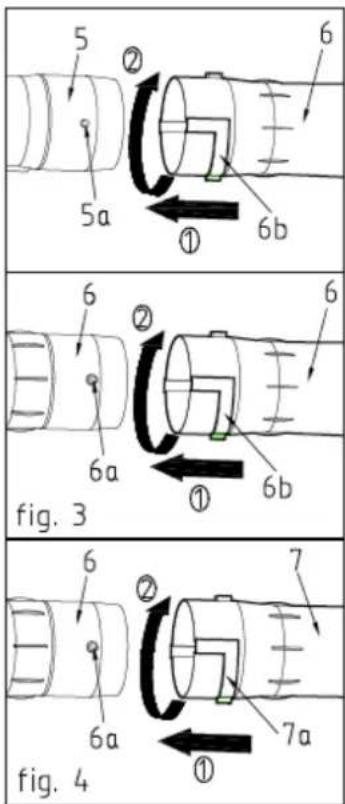Anova SG76C - Connexion du tube arrière (fig. 2) - 2