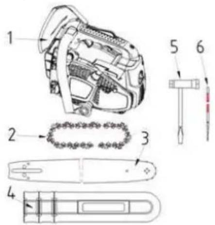 Anova MG2600 - CINQ. MONTAGE DU GUIDE ET DE LA CHAÎNE TRONÇONNEUSE - 1