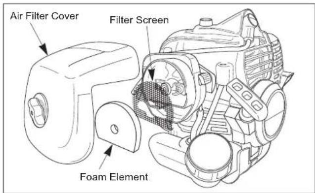 Maruyama B230L - Air Filter Cleaning - 1