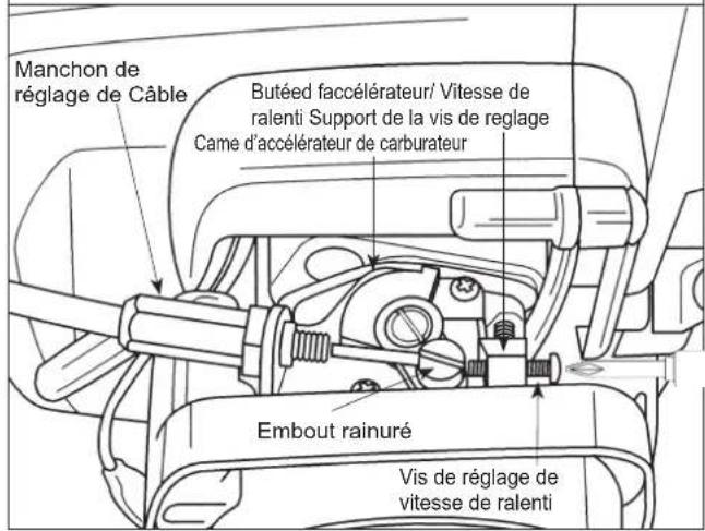 Maruyama M42BK-QC - Connexion du câble d'accélérateur - 2