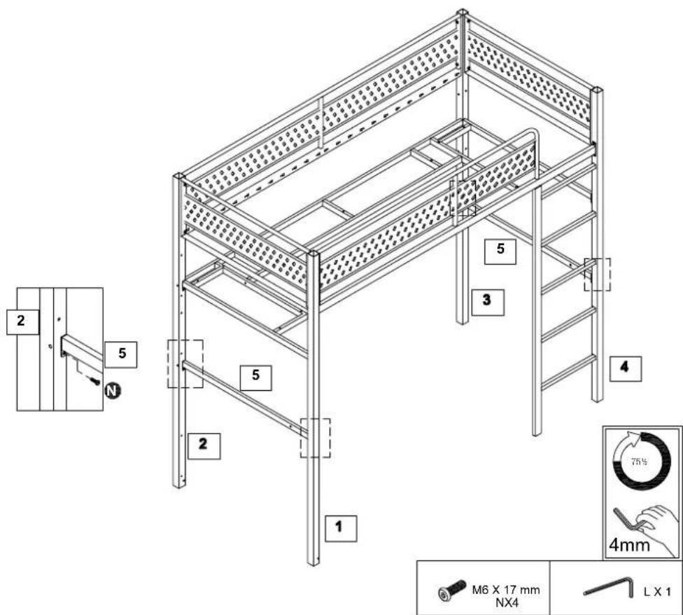 X Rocker BattleBunk - Step 8 - 2