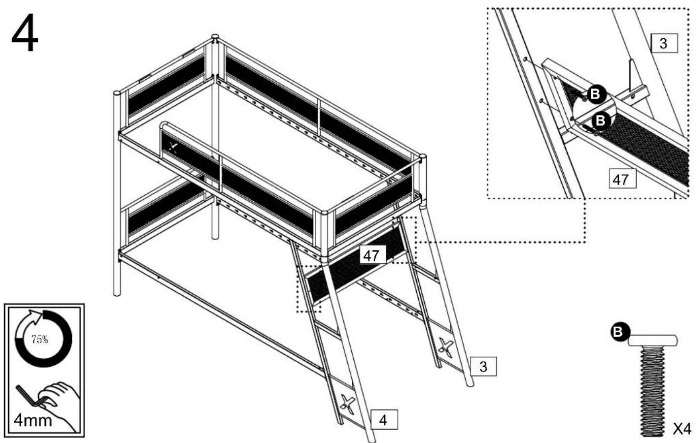 X Rocker Armada-Over-Twin Bunk Bed with - Fittings (T00012300B00) - 20