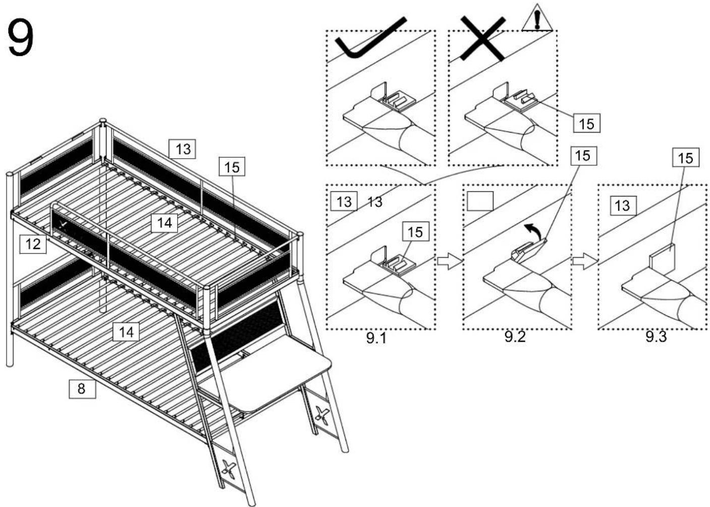X Rocker Armada-Over-Twin Bunk Bed with - Fittings (T00012300B00) - 26