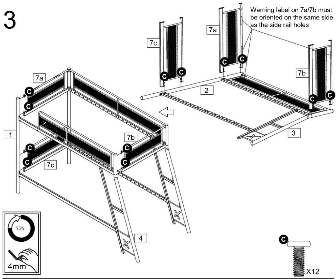 X Rocker Armada-Over-Twin Bunk Bed with - Fittings (T00012300B00) - 19