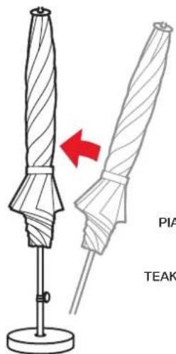 Glatz Teakwood - Parasol voormonteren - 1