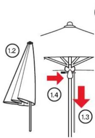 Glatz Teakwood - Parasol opzetten - 2
