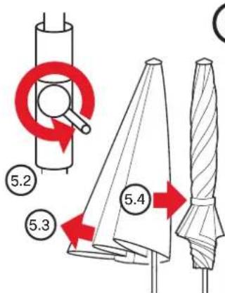 Glatz Twist - Adjust the parasol height (option) - 1