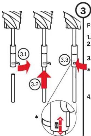 Glatz Twist - Onderstok met hoogteverstelling (optioneel) opzetten - 1