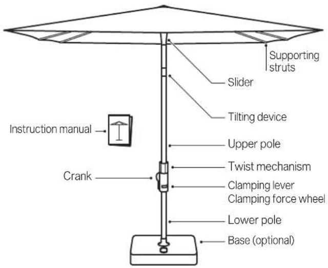 Glatz Twist - Put the parasol together - 1
