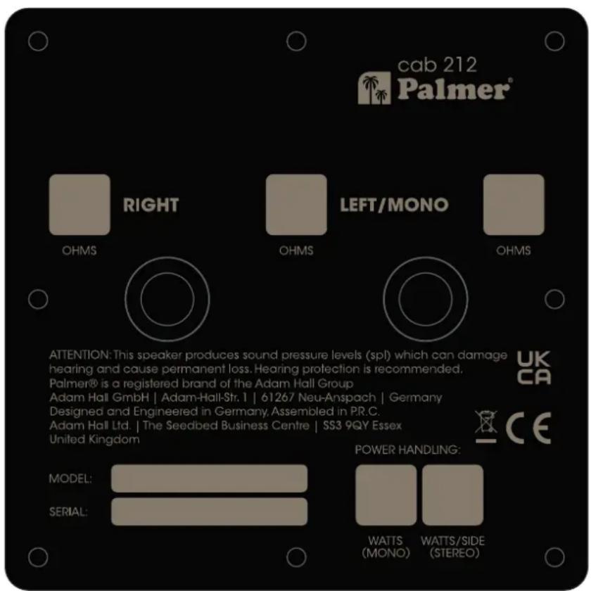 Palmer CAB 212 X GBK - 1.2) 2X12 CABINETS - 1
