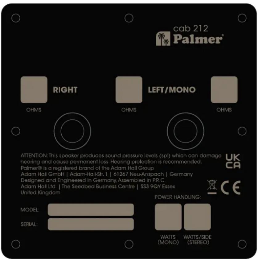 Palmer CAB 212 BX CRM - 1) CONEXIÓN DE LA CAJA A SU AMPLIFICADOR - 1