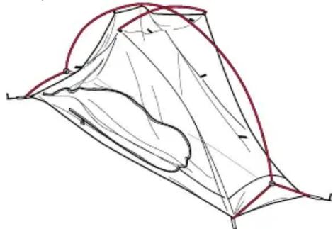 MSR Hubba Hubba NX - FIXEZ LES ARCEAUX À EMBOITEMENT - 1
