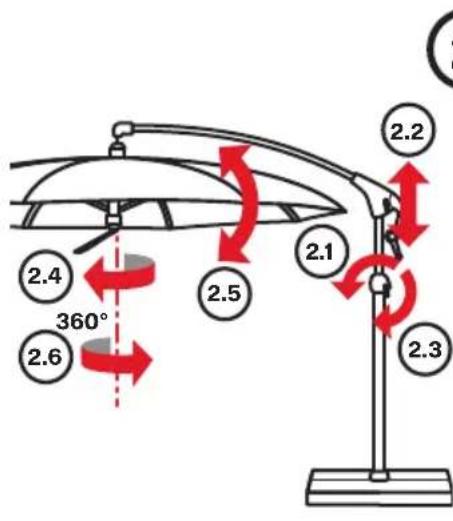 Glatz Pendalex P+ - Opening the parasol - 1
