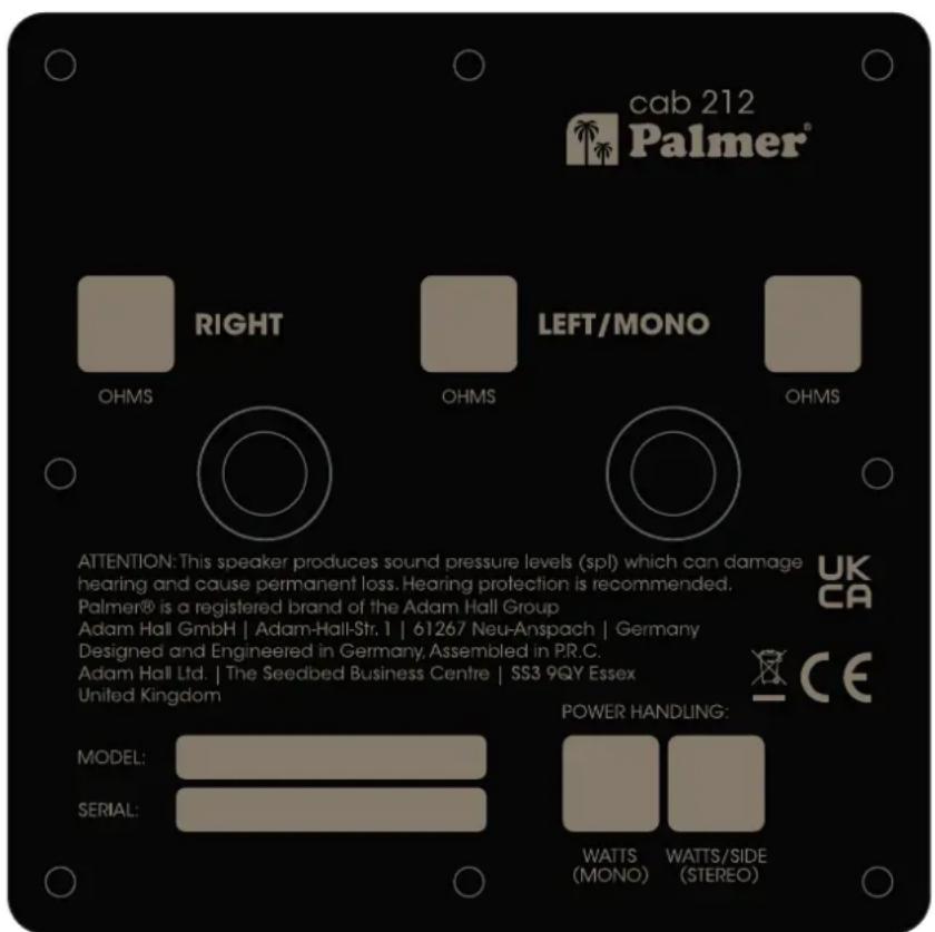 Palmer CAB 112 BX GBK - 1) CONEXION DE LA CAJA A SU AMPLIFICADOR - 1
