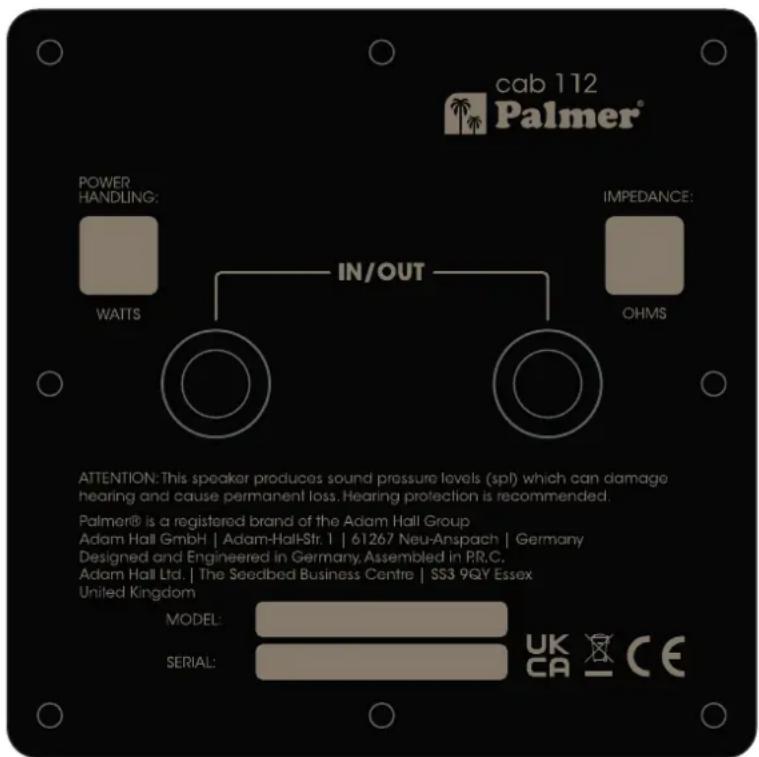 Palmer CAB 112 BX GBK - 1.1) Pudetko gitarowe 1X12 - 1