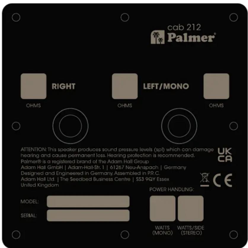 Palmer CAB 112 BX GBK - 1.2) 2X12 CABINETS - 1