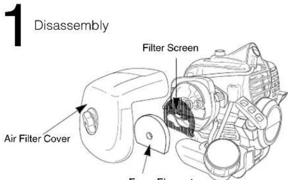 Maruyama MS75 - Air Filter Cleaning - 1