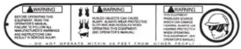 Maruyama T300 - Safety and Instruction Decals Símbolos Adhesivos de Seguridad Étiquettes de sécurité et instructions - 2