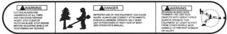 Maruyama MT23L - Safety and Instruction Decals - 3