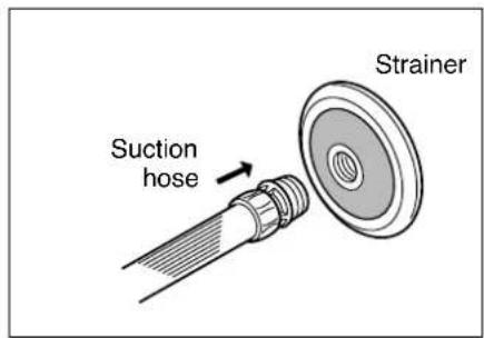 Maruyama MS333 - Attaching the strainer for the hose coupling. - 1