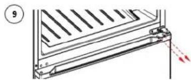DANBY DFF143V1SSDB - DOOR REVERSAL INSTRUCTIONS - 9