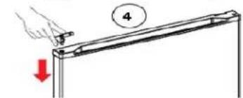 DANBY DFF143V1SSDB - DOOR REVERSAL INSTRUCTIONS - 4