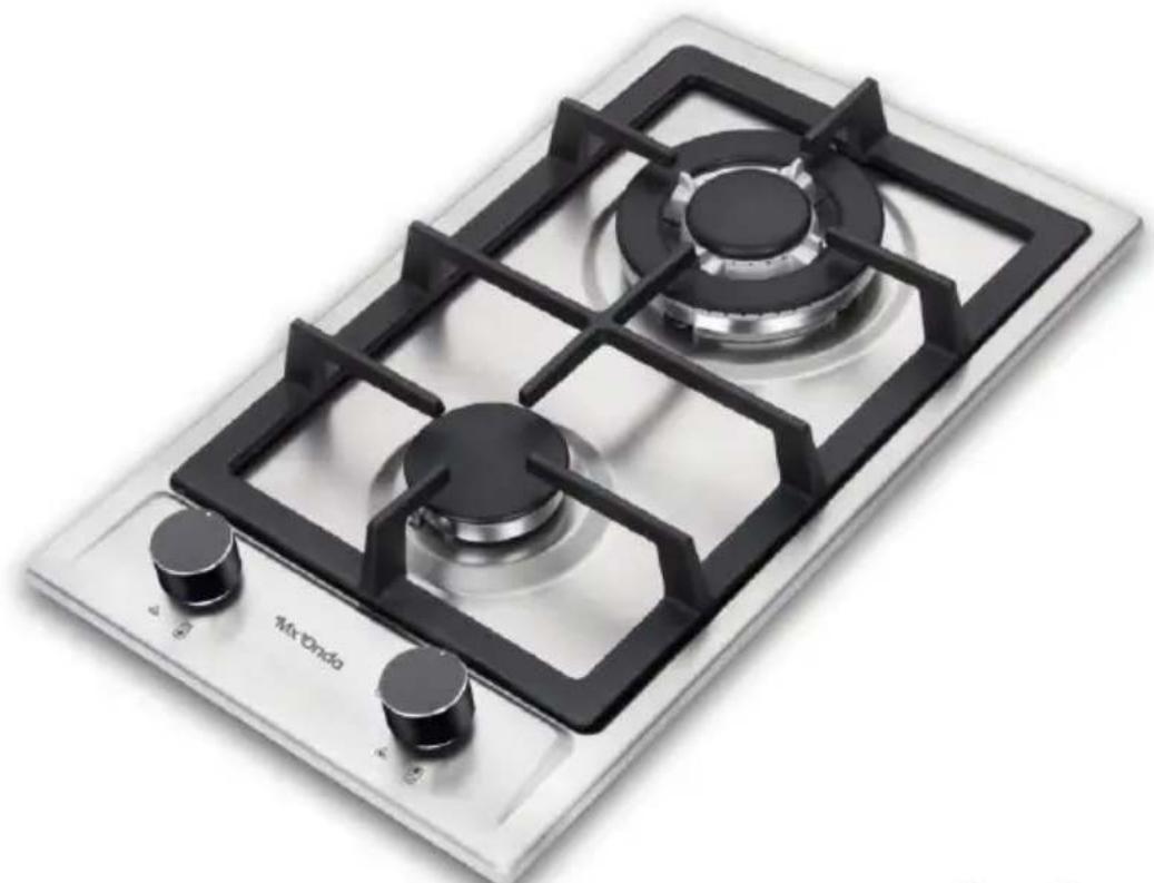 Mx Onda MX-PG2202X - PLAQUE À GAZ À ENCASTRER AVEC DEUX ZONES DE CUISSON - 1