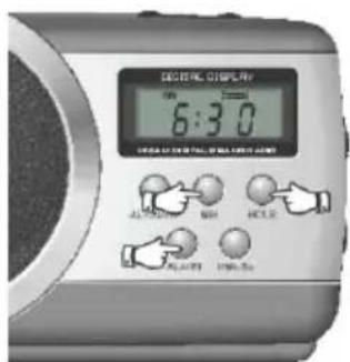 Mx Onda MX-RDM5240 - EINSTELLUNG DER ZEIT UND BETRIEB DES ALARMS - 1