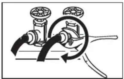 BLACK & DECKER BDFH44M - Connecting the Inlet Hoses - 1
