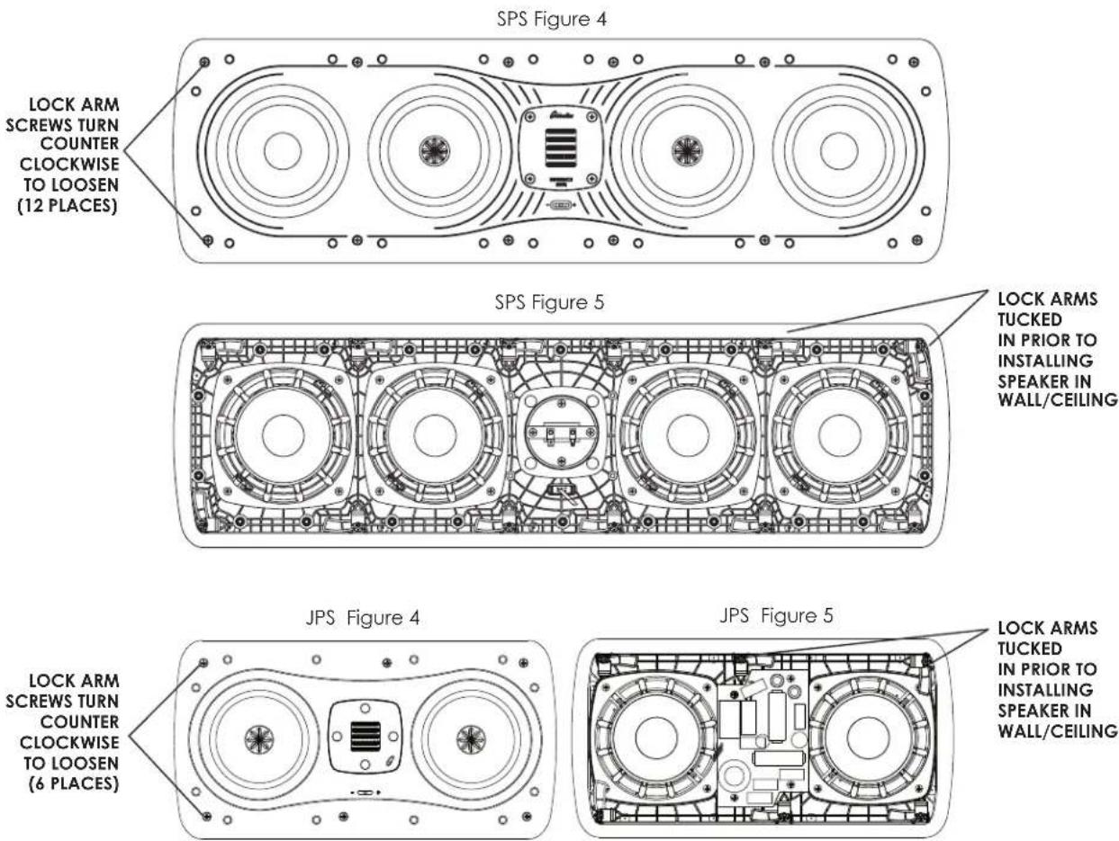 GoldenEar Invisa JPS - Pull the speaker wire out of the hole and connect the speaker as follows: - 2