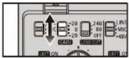 PANASONIC DMW-XLR2 - Réglage de l'entrée de gain - 1