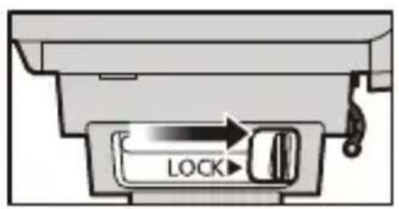 PANASONIC DMW-XLR2 - Faites glisser le levier de verrouillage sur la position [LOCK]. - 1