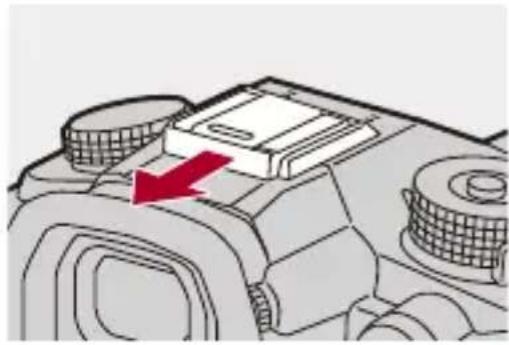 PANASONIC Lumix DC-GH7 - Retrait du couvercle de la griffe porte-accessoires - 1