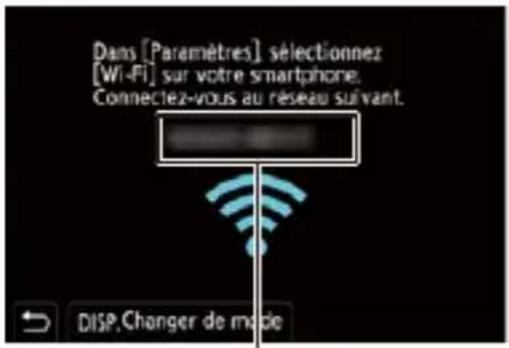 Dans [Paramètres] sélectionnez [Wi-Fi] sur votre smartphone. Connectez-vous au réseau suivant.