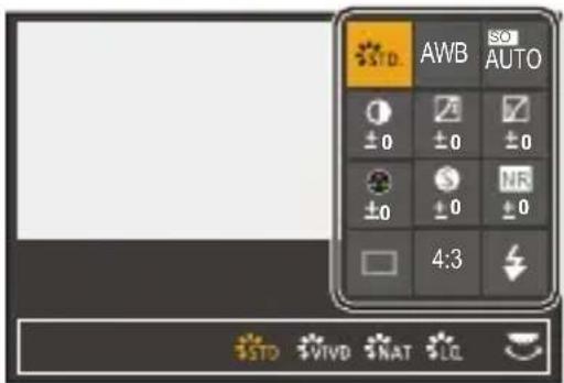 STD. AWB SO AUTO ±0 ±0 ±0 ±0 ±0 ±0 4:3