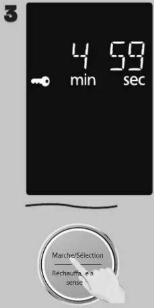 3 4 59 min sec Marche/Sélection Réchauffe a sense