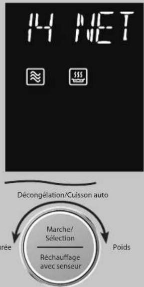 H4 NET Décongération/Cuisson auto Marche/ Sélection Réchauffage avec senseur Poids