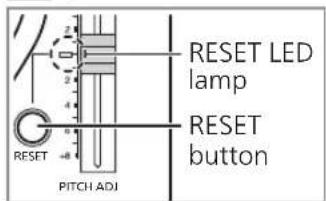 TECHNICS SL-1200M7B - Press [RESET] to light the pitch control RESET LED lamp. - 1