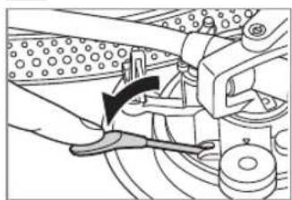 TECHNICS SL-1200M7B - Lower the cue lever slowly. The tone arm moves down slowly. - 1