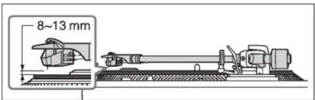 TECHNICS SL-1200M7B - Check the armlift height (distance between the stylus tip and record surface). - 1