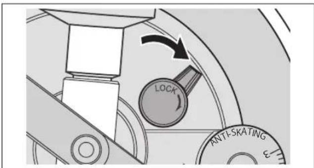 TECHNICS SL-1200M7B - After arm height adjustment is finished, lock the tone arm by turning the arm lock knob. - 1