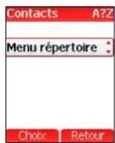 SAGEM myV-65 - Utilisation du répertoire - 1