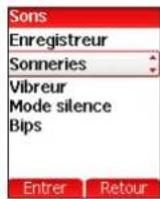 SAGEM myV-65 - Volume et sonnerie - 1