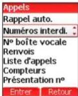 SAGEM myV-65 - Numéros interdits - 1