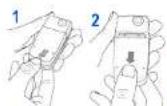 SAGEM myC5-2v - Installation de la carte SIM et de la batterie - 1