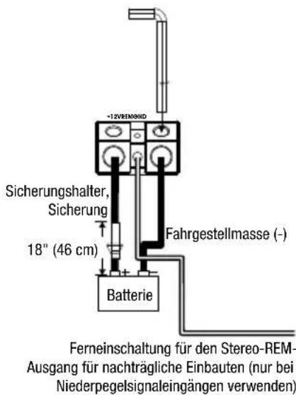 INFINITY Marine M6008A - VERKABELUNG FÜR STROMVERSORGUNG   UND MASSE - 1