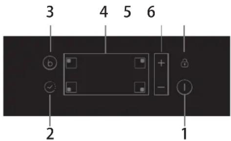 CANDY PCI25XCI642C/E - Skica upravljalne plošče - 1