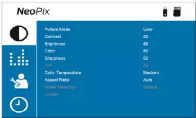 PHILIPS NeoPix Ultra One+ - Réglages de l'image - 1