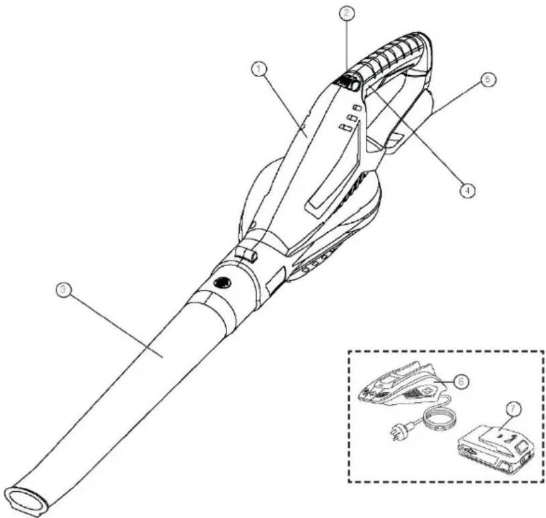 MURRAY IQ18LB - Dmuchawa z akumulatorem litowo-jonowym 18V - 1