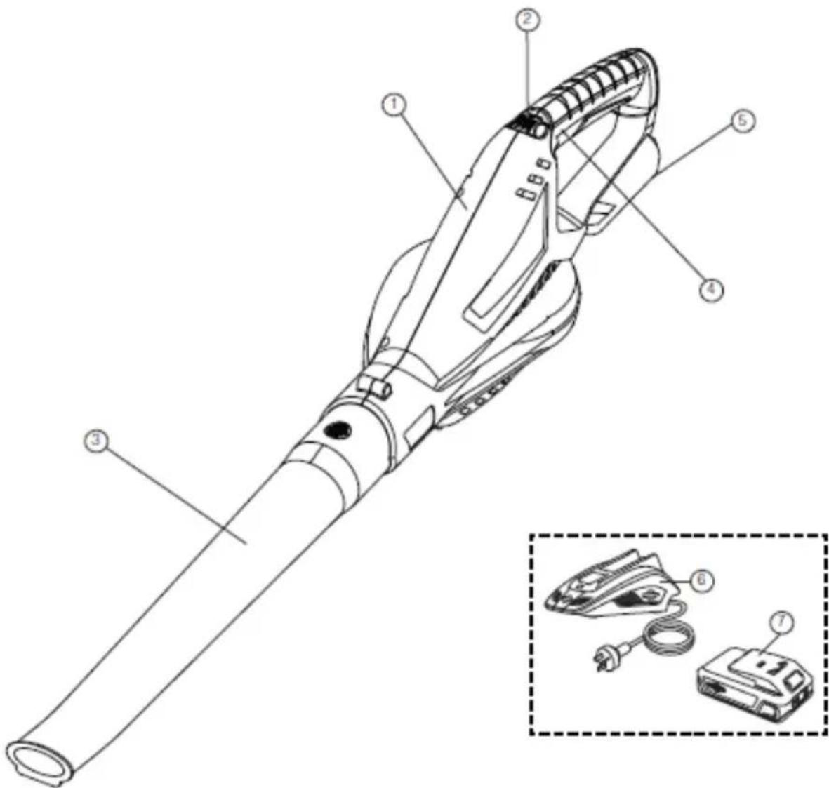 MURRAY IQ18LB - Soffiatore agli ioni di litio 18V - 1